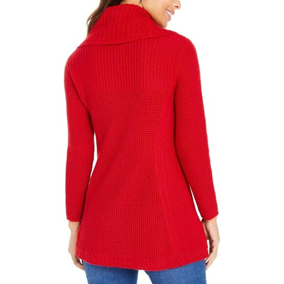 NIUBIA Red Turtleneck Oversized Sweater Sz S - Picture 2 of 7